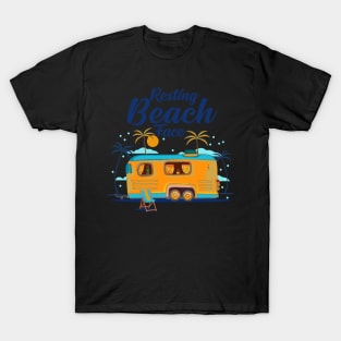 Resting Beach Face Camping T-Shirt